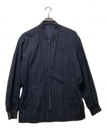 COMME des GARCONS HOMME（コムデギャルソン オム）の古着「ストライプジップアップブルゾン HJ-080440 / 田中オム」｜ネイビー