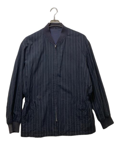 COMME des GARCONS HOMME（コムデギャルソン オム）COMME des GARCONS HOMME (コムデギャルソン オム) ストライプジップアップブルゾン HJ-080440 / 田中オム ネイビー サイズ:Mの古着・服飾アイテム