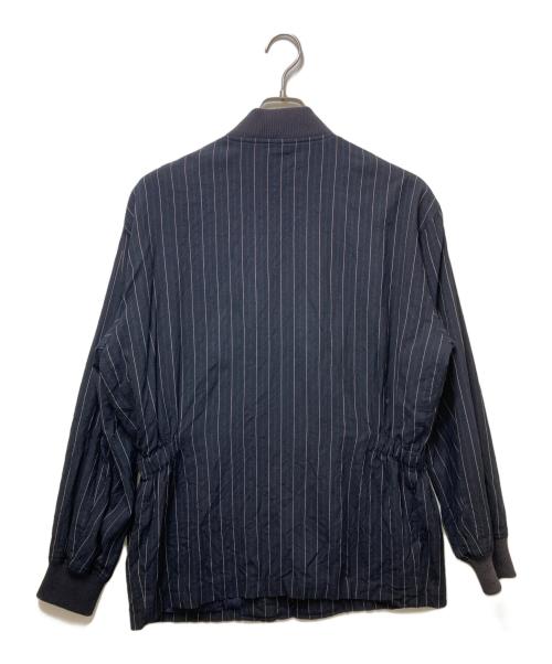 COMME des GARCONS HOMME（コムデギャルソン オム）COMME des GARCONS HOMME (コムデギャルソン オム) ストライプジップアップブルゾン HJ-080440 / 田中オム ネイビー サイズ:Mの古着・服飾アイテム