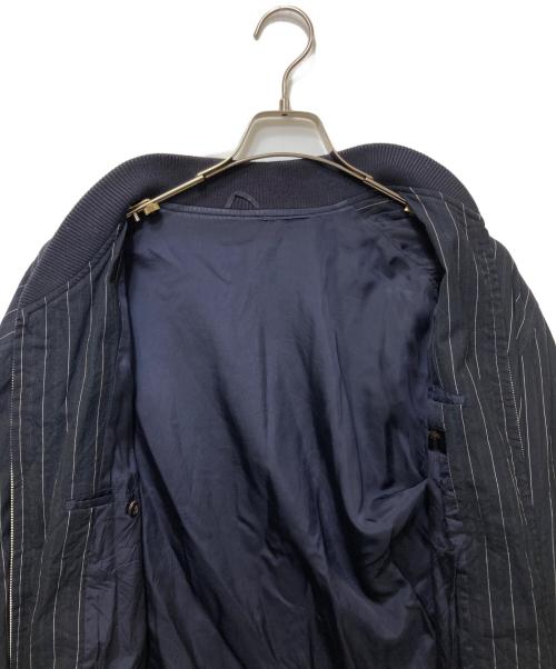 COMME des GARCONS HOMME（コムデギャルソン オム）COMME des GARCONS HOMME (コムデギャルソン オム) ストライプジップアップブルゾン HJ-080440 / 田中オム ネイビー サイズ:Mの古着・服飾アイテム