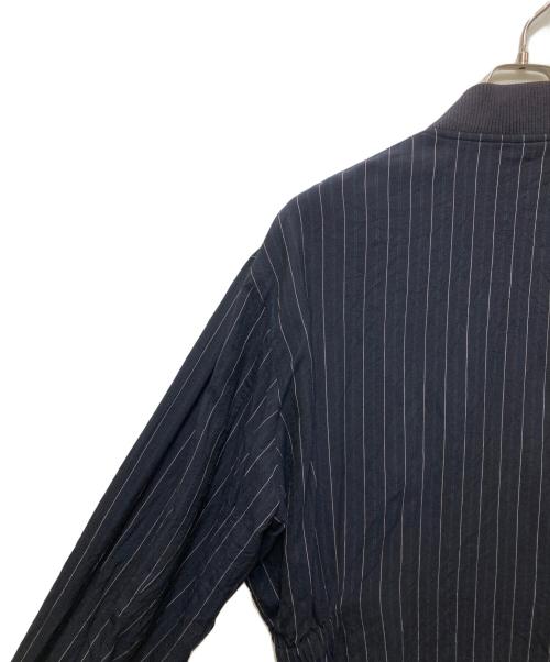 COMME des GARCONS HOMME（コムデギャルソン オム）COMME des GARCONS HOMME (コムデギャルソン オム) ストライプジップアップブルゾン HJ-080440 / 田中オム ネイビー サイズ:Mの古着・服飾アイテム