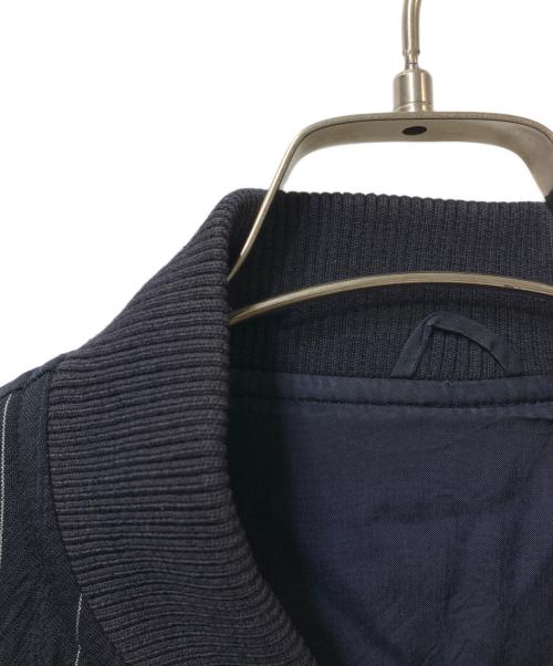 COMME des GARCONS HOMME（コムデギャルソン オム）COMME des GARCONS HOMME (コムデギャルソン オム) ストライプジップアップブルゾン HJ-080440 / 田中オム ネイビー サイズ:Mの古着・服飾アイテム