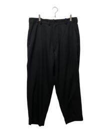 Yohji Yamamoto pour homme（ヨウジヤマモト プールオム）の古着「09AW 猛獣期 ウールギャバジン スラックス HZ-P44-166」｜ブラック