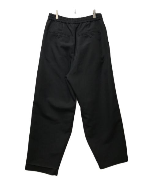 yoshio kubo（ヨシオクボ）yoshio kubo (ヨシオクボ) TWILL WIDE PANT(ツイルワイドパンツ) /  変型デザイン タックパンツ ブラック サイズ:2の古着・服飾アイテム