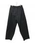 yoshio kubo（ヨシオクボ）の古着「TWILL WIDE PANT(ツイルワイドパンツ) /  変型デザイン タックパンツ」｜ブラック