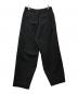 yoshio kubo (ヨシオクボ) TWILL WIDE PANT(ツイルワイドパンツ) /  変型デザイン タックパンツ ブラック サイズ:2：13000円