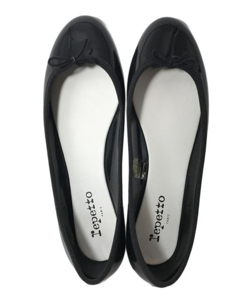 repetto（レペット）Repetto (レペット) サンドリオン エナメルバレエシューズ ブラック サイズ:41の古着・服飾アイテム