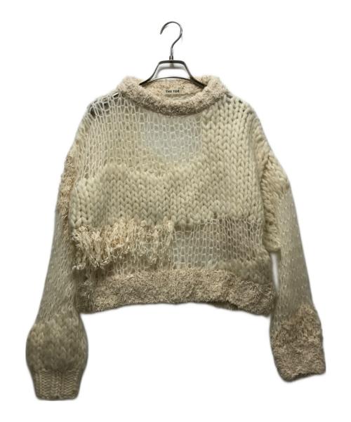 THE TOE（ザ・トゥー）THE TOE (ザ・トゥー) SHOREDITCH DAMAGE KNIT(ショーディッチダメージニット)　 ベージュ サイズ:Freeの古着・服飾アイテム