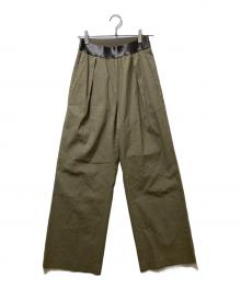 MUSE de Deuxieme Classe（ミューズ ドゥーズィエム クラス）の古着「STRETCH TWILL タックパンツ」｜ベージュ