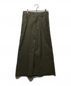 MUSE de Deuxieme Classeミューズ ドゥーズィエム クラス）の古着「25SS STRETCH TWILL B/FLARE(ストレッチ ツイル フレア) スカート 25060520413010」｜ベージュ