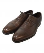 Crockett & Jonesクロケット＆ジョーンズ）の古着「AUDLEY / オードリー ストレートチップレザーシューズ」｜ブラウン