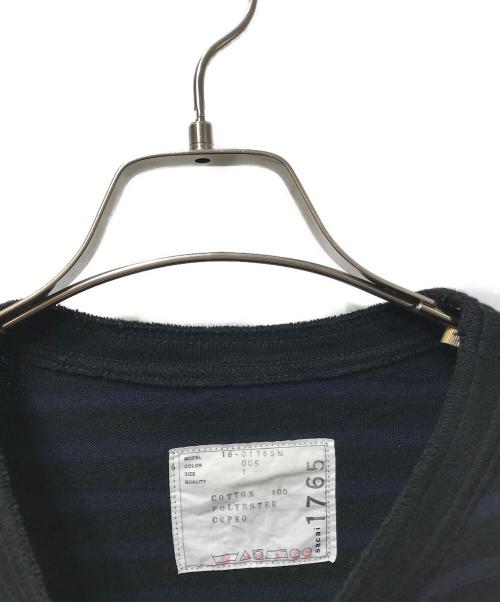 sacai（サカイ）sacai (サカイ) ボーダーロングスリーブカットソー ブラック サイズ:1の古着・服飾アイテム