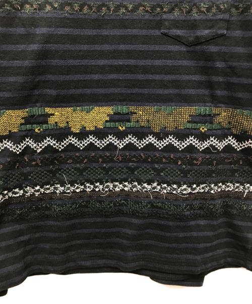 sacai（サカイ）sacai (サカイ) ボーダーロングスリーブカットソー ブラック サイズ:1の古着・服飾アイテム