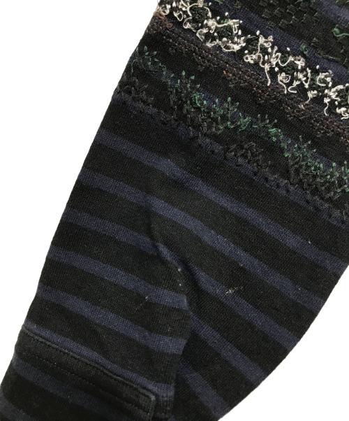 sacai（サカイ）sacai (サカイ) ボーダーロングスリーブカットソー ブラック サイズ:1の古着・服飾アイテム