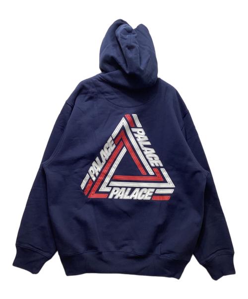 PALACE（パレス）PALACE (パレス) TRI-LINE HOOD（トライライン） / スウェット プルオーバーパーカー ネイビー サイズ:Xlの古着・服飾アイテム