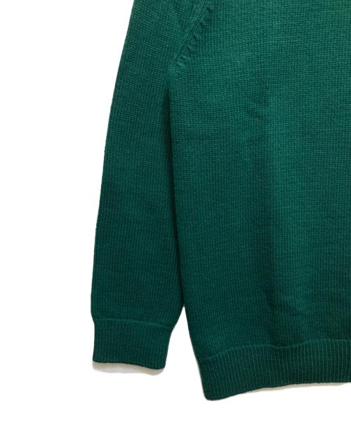 Yonetomi（ヨネトミ）yonetomi (ヨネトミ) this is a sweater ウール×カシミヤ ニット 25-204-001 グリーン サイズ:3の古着・服飾アイテム