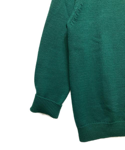 Yonetomi（ヨネトミ）yonetomi (ヨネトミ) this is a sweater ウール×カシミヤ ニット 25-204-001 グリーン サイズ:3の古着・服飾アイテム