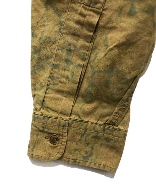 POLO RALPH LAUREN（ポロ・ラルフローレン）POLO RALPH LAUREN (ポロ・ラルフローレン) エポレット付き 総柄ミリタリーシャツ ブラウン サイズ:XXLの古着・服飾アイテム