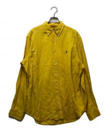 POLO RALPH LAUREN（ポロ・ラルフローレン）の古着「リネン×シルク ボタンダウンシャツ」｜イエロー