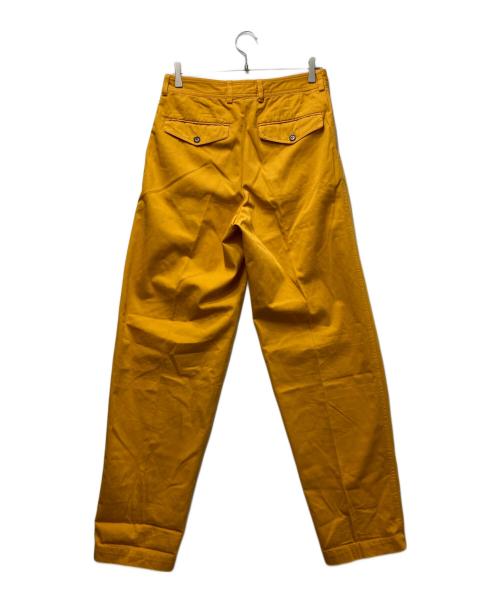 DRIES VAN NOTEN（ドリスヴァンノッテン）DRIES VAN NOTEN (ドリスヴァンノッテン) 1タック カラーチノパン イエロー サイズ:46の古着・服飾アイテム