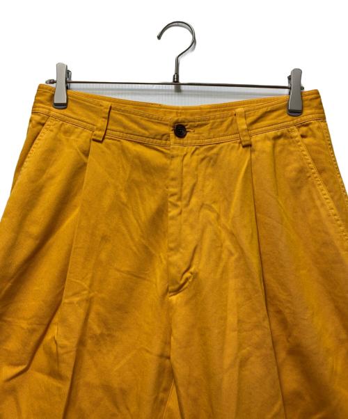 DRIES VAN NOTEN（ドリスヴァンノッテン）DRIES VAN NOTEN (ドリスヴァンノッテン) 1タック カラーチノパン イエロー サイズ:46の古着・服飾アイテム