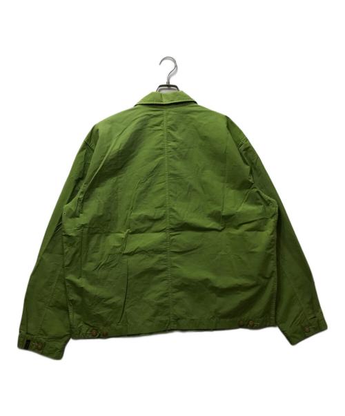 POLO RALPH LAUREN（ポロ・ラルフローレン）POLO RALPH LAUREN (ポロ・ラルフローレン) 90's コットン×ナイロン ワークジャケット ライムグリーン サイズ:XXLの古着・服飾アイテム