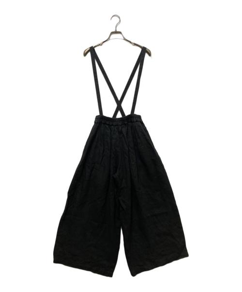 fog linen work（フォグリネンワーク）fog linen work (フォグリネンワーク) リネンオールインワン ブラック サイズ:実寸参照の古着・服飾アイテム