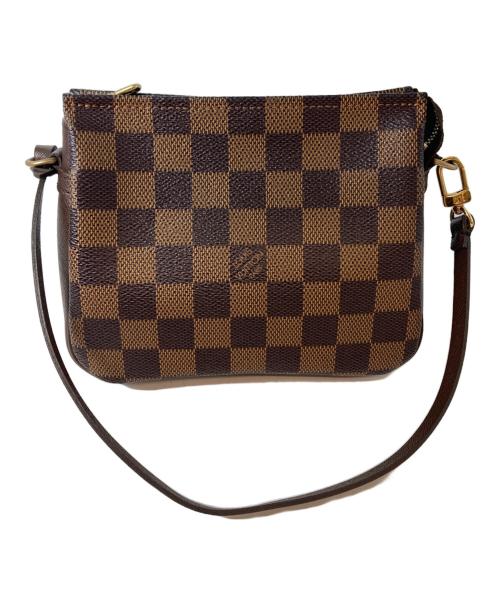 LOUIS VUITTON（ルイ ヴィトン）LOUIS VUITTON (ルイ ヴィトン) ダミエ トゥルース・メイクアップ N51982 アクセサリーポーチ ミニバッグ エベヌ ブラウンの古着・服飾アイテム