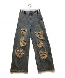 Candy Stripper（キャンディーストリッパー）の古着「HEART DAMAGE DENIM」｜インディゴ