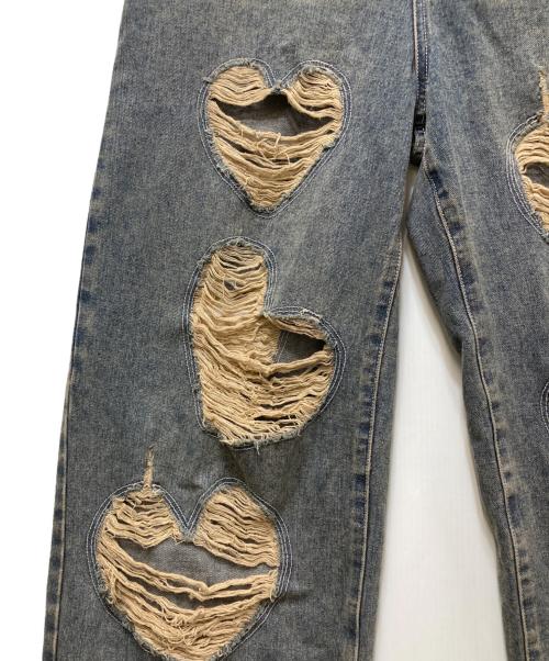 Candy Stripper（キャンディーストリッパー）Candy Stripper (キャンディーストリッパー) HEART DAMAGE DENIM インディゴ サイズ:FREEの古着・服飾アイテム