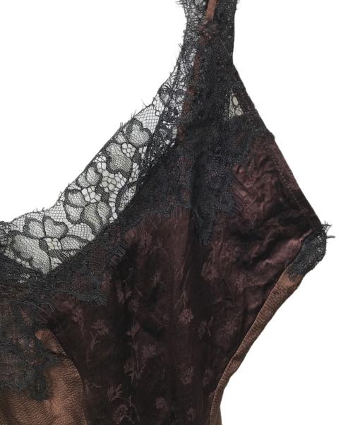 PRANK PROJECT（プランクプロジェクト）PRANK PROJECT (プランクプロジェクト) Asymmetrical Lingerie Dress ブラウン サイズ:FREEの古着・服飾アイテム