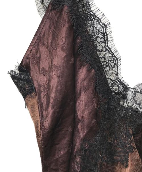 PRANK PROJECT（プランクプロジェクト）PRANK PROJECT (プランクプロジェクト) Asymmetrical Lingerie Dress ブラウン サイズ:FREEの古着・服飾アイテム
