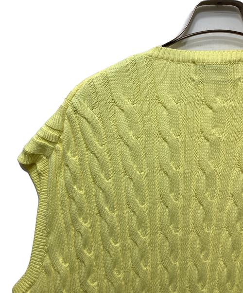Graphpaper（グラフペーパー）Graphpaper (グラフペーパー) ニットベスト イエロー サイズ:FREEの古着・服飾アイテム
