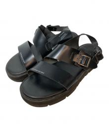 foot the coacher（フットザコーチャー）の古着「レザーサンダル」｜ブラック