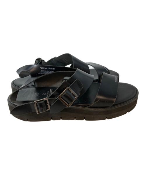 foot the coacher（フットザコーチャー）foot the coacher (フットザコーチャー) レザーサンダル ブラック サイズ:9の古着・服飾アイテム