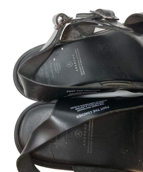 foot the coacher（フットザコーチャー）foot the coacher (フットザコーチャー) レザーサンダル ブラック サイズ:9の古着・服飾アイテム