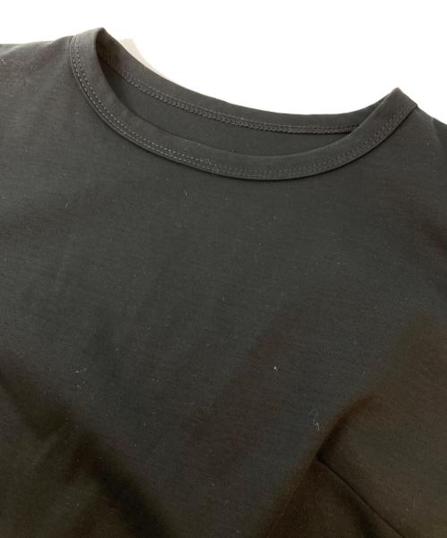 anuans（アニュアンス）anuans (アニュアンス) 26SS シルクタッチコットンバルーンヘムドッキングTシャツ 1526312247-0 ブラック サイズ:FREEの古着・服飾アイテム