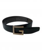 GUCCIグッチ）の古着「レザーベルト」｜ブラック