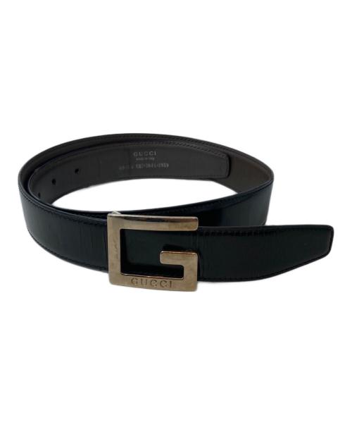 GUCCI（グッチ）GUCCI (グッチ) レザーベルト ブラックの古着・服飾アイテム