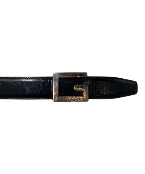 GUCCI（グッチ）GUCCI (グッチ) レザーベルト ブラックの古着・服飾アイテム