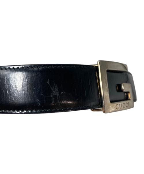 GUCCI（グッチ）GUCCI (グッチ) レザーベルト ブラックの古着・服飾アイテム