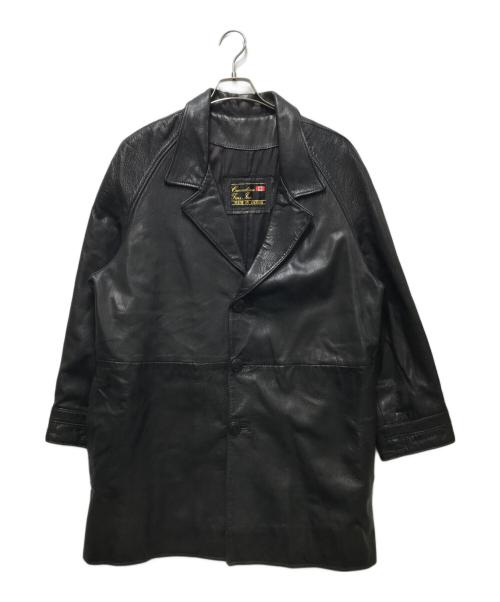 CANADIAN FURS Inc.（カナディアンファーズ）CANADIAN FURS Inc. (カナディアンファーズ) LEATHER CAR COAT/レザーカーコート ブラック サイズ:不明　の古着・服飾アイテム