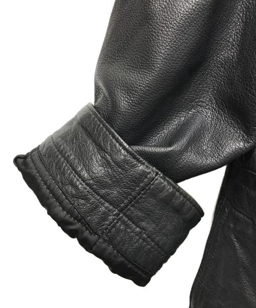CANADIAN FURS Inc.（カナディアンファーズ）CANADIAN FURS Inc. (カナディアンファーズ) LEATHER CAR COAT/レザーカーコート ブラック サイズ:不明　の古着・服飾アイテム
