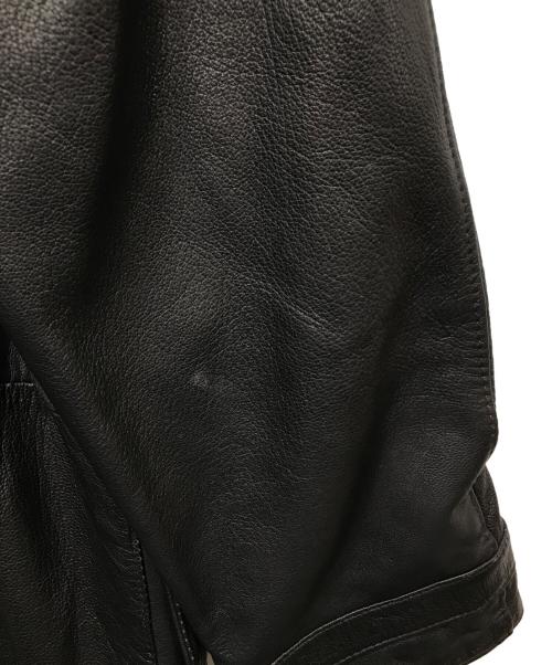 CANADIAN FURS Inc.（カナディアンファーズ）CANADIAN FURS Inc. (カナディアンファーズ) LEATHER CAR COAT/レザーカーコート ブラック サイズ:不明　の古着・服飾アイテム