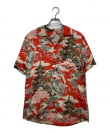 Sun Surf（サンサーフ）の古着「RAYON S/S"FIVE STORIED PAGODA"」｜レッド