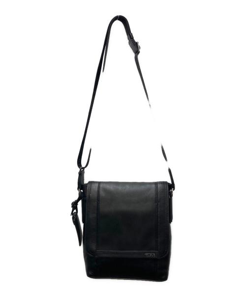 TUMI（トゥミ）TUMI (トゥミ) レザークロスボディショルダーバッグ ブラックの古着・服飾アイテム