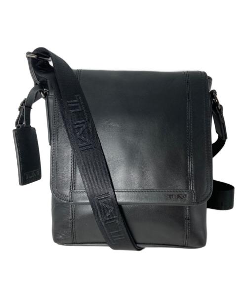 TUMI（トゥミ）TUMI (トゥミ) レザークロスボディショルダーバッグ ブラックの古着・服飾アイテム