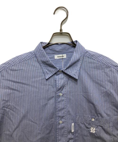 BASICKS（ベイシックス）BASICKS (ベイシックス) Boyfriend Girlfriend Thomas Mason Shirt ブルー サイズ:Lの古着・服飾アイテム