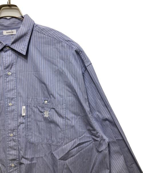 BASICKS（ベイシックス）BASICKS (ベイシックス) Boyfriend Girlfriend Thomas Mason Shirt ブルー サイズ:Lの古着・服飾アイテム