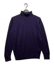 JOHN SMEDLEY（ジョンスメドレー）の古着「タートルネックウールニット」｜パープル